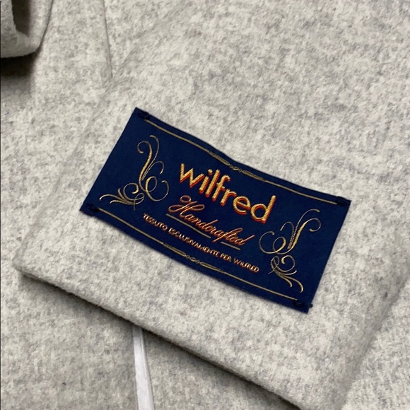 NWT Aritzia Wilfred the Cocoon Coat heather white - Picture 4 of 10